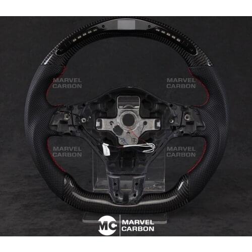 LED Performance Steering Wheel Display Compatible VW Golf + 100% Real Carbon Fiber