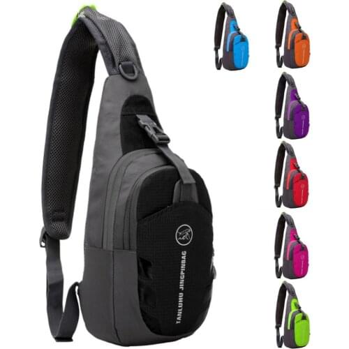 Unisex Waterproof Nylon Sling Chest Bag Back Travel Climb Cross Body Messenger Shoulder Pack Chest Bags Men Couple Bags