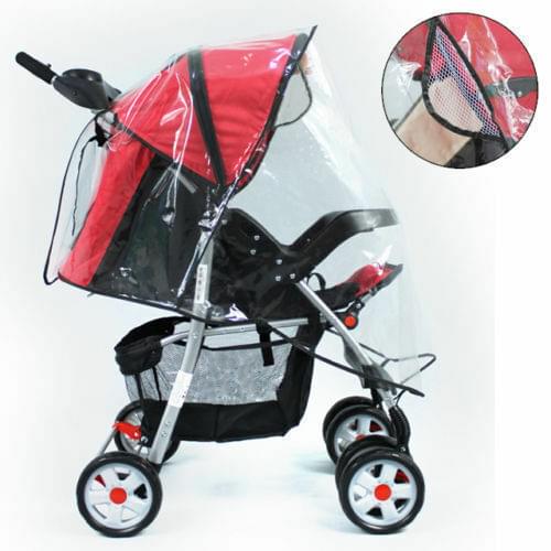 Waterproof Rain Universal Cover Wind Shield Raincover Pram Ventilated Stroller Pushchairs Buggy Transparent Rain Cover