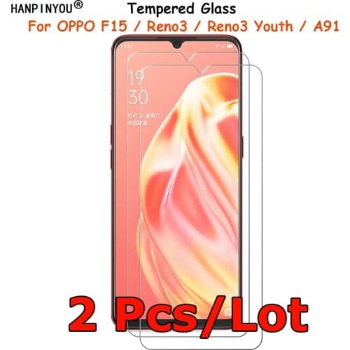 2 Pcs/Lot For OPPO F15 / Reno3 Reno 3 A / Youth / A91 5G Tempered Glass Screen Protector Explosion-proof Protect Toughened Film