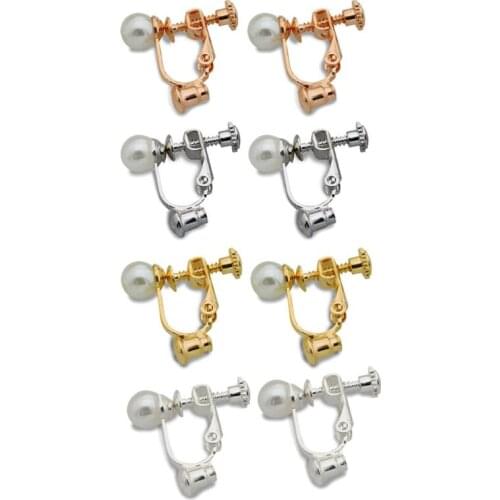 1 Pair Handmade 4 Colors Earrings Converters No-pierced Ears Turn Any Stud Into A Clip-On Jewelry Findings