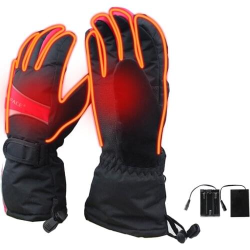 1 Pair Winter USB Hand Warmer Electric Thermal Gloves Waterproof Heated Gloves Battery Powered For Motorcycle Ski Gloves