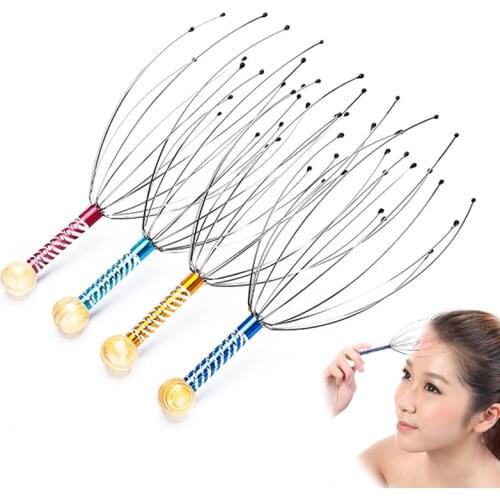 1Pcs Head Massager Neck Massage Octopus Scalp Stress Relax Spa Healing Alloy Relaxation Massager Pain Claw Device Unisex Healthy
