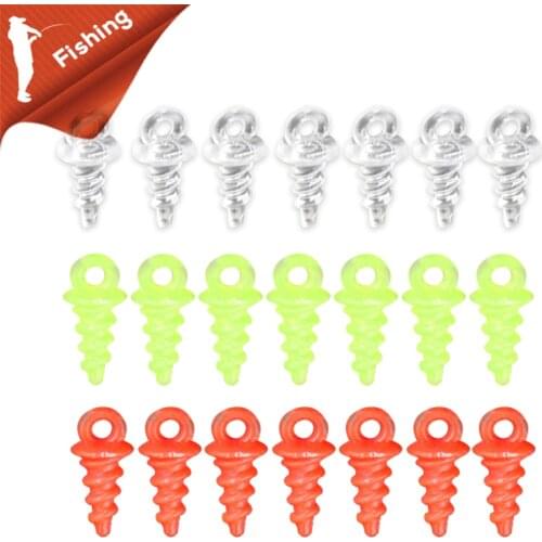 20Pcs Carp Fishing Accessories Carp Bait Screw Boilies Holder Screw Baits Stoppers Plastic Bait Stops Screw for Fishing Terminal