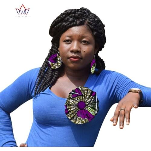 2020 African Cotton Earrings Ankara Earring Set African Earrings & Matching Corsage Africa Wax Print Earrings Nigeria WYB223
