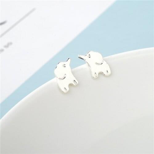 30pcs/lot Fashion Cute Elephant Animal Earring Jewelry Dainty Little Elephant Female Earring Jewelry Animal Lovers Gift For Her