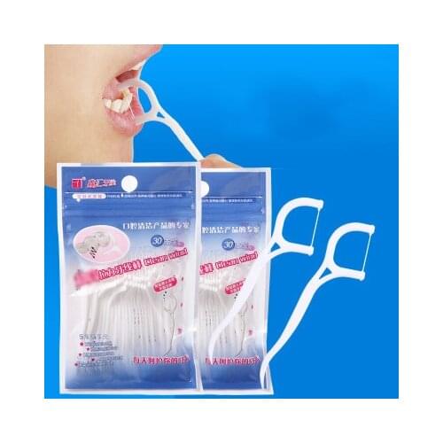 30pcs Dental Floss Flosser Picks Teeth Toothpicks Stick Tooth Clean Oral Care Bathroom Accessories@2