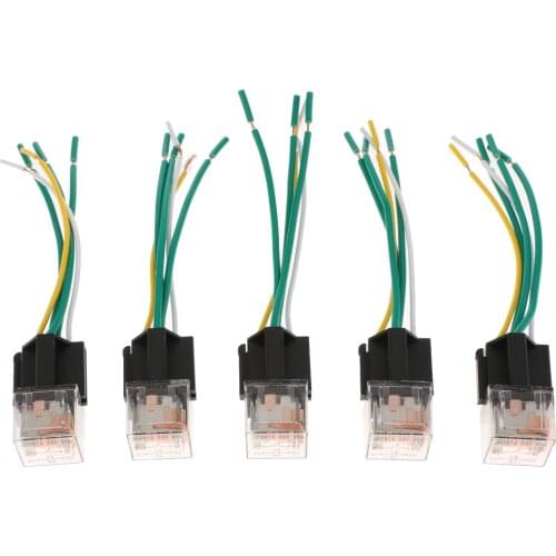 5Pcs DC 24V 80A 5 Pins 5-Prongs SPDT Relay Universal Power Relay 5 Wire