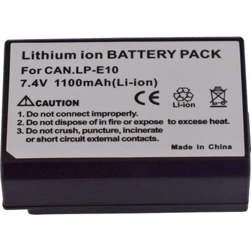Battery for Canon EOS Rebel T3 T5 T6 T7 T100 1100D 1200D 1300D 2000D 3000D 4000D