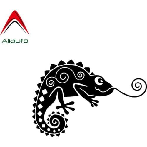 Aliauto Personality Car Stickers Fashion Chameleon Climbing Lizard Decor Waterproof Reflective Decal Accessories Vinyl,12cm*8cm
