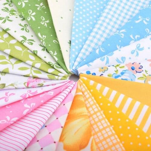 Chainho,20pcs Floral Series,Printed Twill Cotton Fabric,Patchwork Cloth,DIY Sewing Quilting Fat Quarters Material For Baby&Child