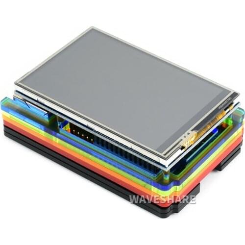 PI4-CASE-A Raspberry Pi 4 Case type A Colorful Rainbow Acrylic Case for Raspberry Pi 4, with Cooling Fan