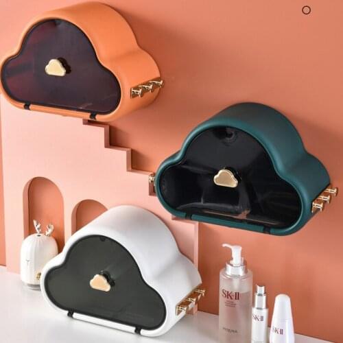 Toilet Paper Holder Waterproof Wall Mounted For Toilet Paper Tray Roll Paper Tube Storage Box Tray Tissue Box Toilet Roll Holder