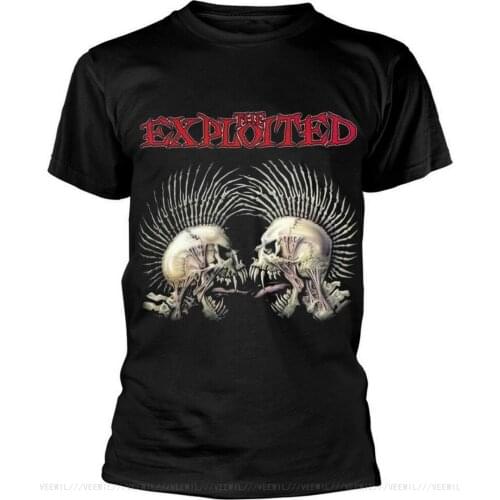 The Exploited 'Fk The System' T-Shirt NEW Cotton Unisex Men Women Tops Tee Shirt 11 Colors For Mens
