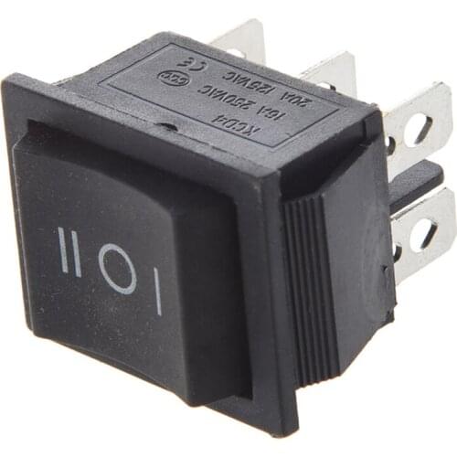 GTBL 6-Terminals 3 Position ON/OFF/ON DPDT Boat Rocker Switch 16A 250VAC 20A 125VAC
