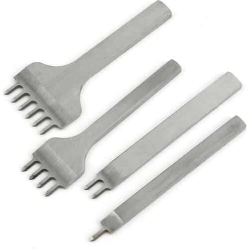 3/4/5/6mm Spacing Punch Tool for Leather Hole Tool Lacing Stitching Sewing DIY Leather Craft Tools 1/2/4/6 Prong Tools