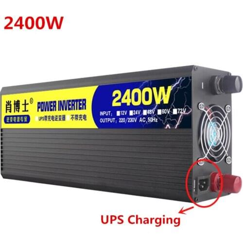 2 in1,1500W/1800W/2400W DC 12V To AC 220V Car Inverter Transformer Converter Power Inverters With 12V Battery Charger Function
