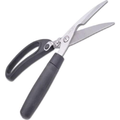 Kitchen Knives Stainless Steel Black Handle Chicken Bone Scissors Cut Chicken Fish Shears Knife BBQ Scissor