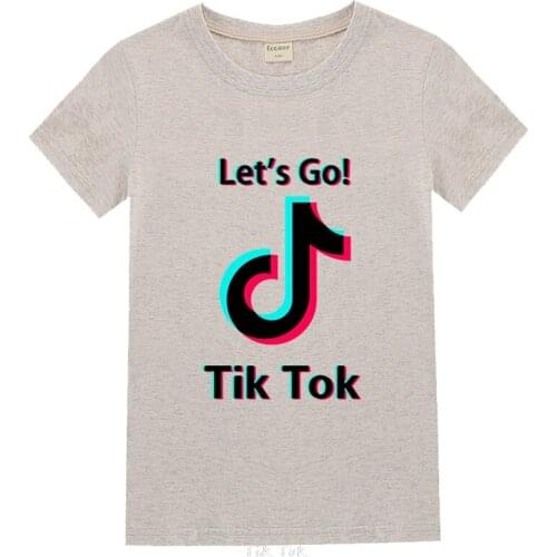Summer Tik Tok Children Clothing Baby Tees Tops Tshirts Kids Costume Short Sleeve Boys Cotton T-shirts Girls T Shirts