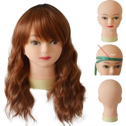 New Arrival Fleshtone Color With Mannequin Head For Wig Hat Display 54cm Head Size Female Wig Head Nice Doll Head Wig Stand