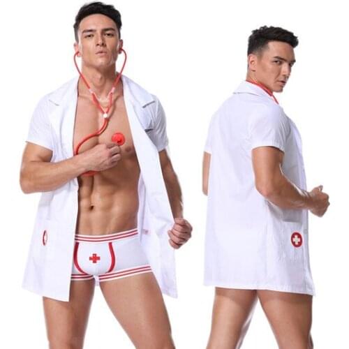 Mens Love Doctor Uniform Role Play Costume Nightclub Mens DS Perform Costume COSPLAY
