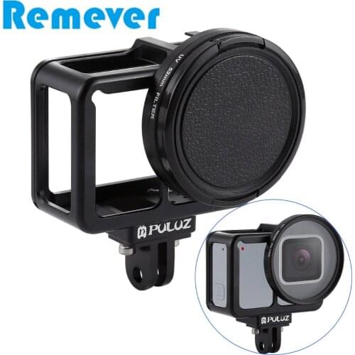 New CNC Aluminum Alloy Cover Protective Case Shell Cage with 52mm UV Filter Lens Cover for Gopro Hero 7 Action Cameras