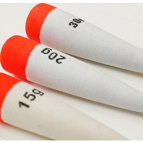 12pcs/lot 15g 20g 30g Buoyancy EVA Inline Bobber Float Saltwater Fishing Floats Catfish Pike Live Bait Float J432