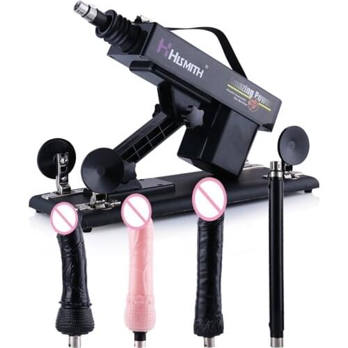 HISMITH sex machines for woman Automatic Female Masturbation Pumping Gun 3XLR sex machines for adults With Big Dildo sexmachine