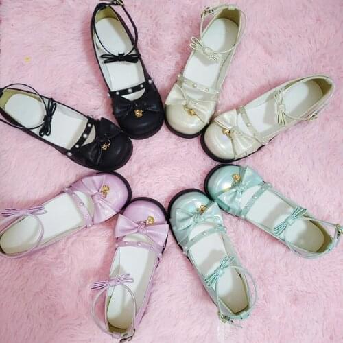 Low Heel Sweet Student Girls Female Kawaii Tea Party Japanese Cute Anime Lolita Shoes Woman Harajuku Jk Uniform Cosplay Shoe