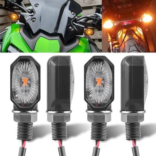 Universal Mini Motorcycle Turn Signal Light Amber Flashers Indicator Blinker lamp For Dirt Bike for Harley for Suzuki for Honda