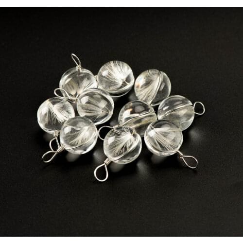 12# Iron Wire Dried Flower In Glass Bead wholesale For DIY Earrings Bracelet Choker Necklace Jewelry Making Beads #IZ115