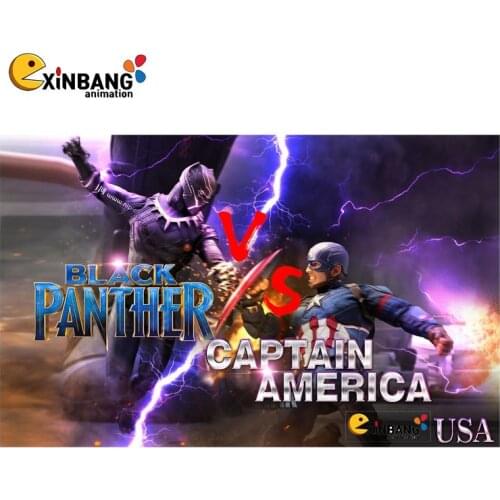 2021 High Holding Rate Black panther vs captain americe Fish Game Table Gambling Software Kits Fish Video Game Machine