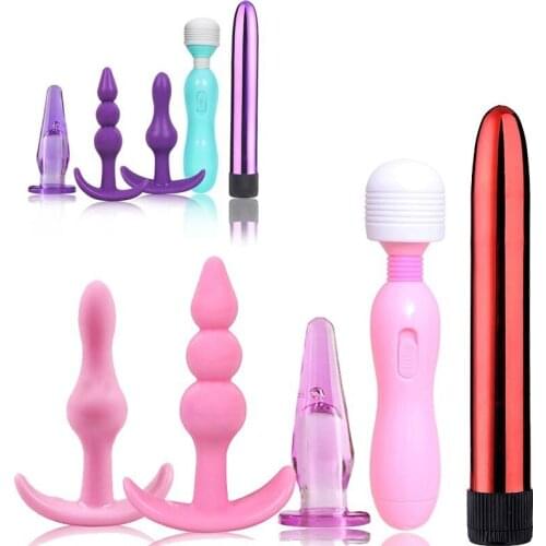 5pcs/set Sex Product Mini Bullet Vibrator And Anal Beads Plugs G Spot Stimulator Anal Massager Masturbation Sex Toys For Women