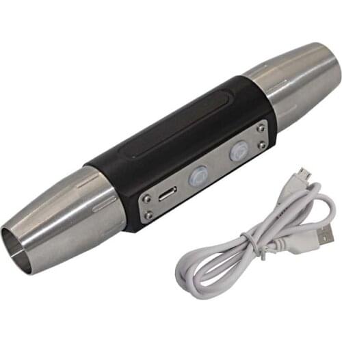 6-Colors (White Light+ Warm White Light+ Blue Light+ Red Light+365nm UV Light+395nm UV Light) USB Rechargeable LED Flashlight