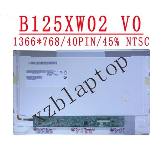 B125XW02 V.0 Fit LTN125AT02 B125XW02 V0 For HP 2560p 2570p Laptop Lcd Screen Display 1366*768 12.5 inch 40PIN LCD