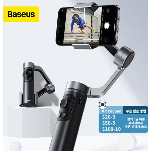 Baseus 3-Axis Control Handheld Gimbal Stabilizer Smartphone Floding Gimbal Video Vlog Pocket Phone Handheld Gimbal Stabilizer