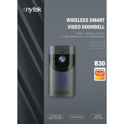 2MP 1080P Wireless WIFI Doorbell Surpport Tuya Outdoor Water-Proof Intercom Battery Power Video Door Phone Doorviewer