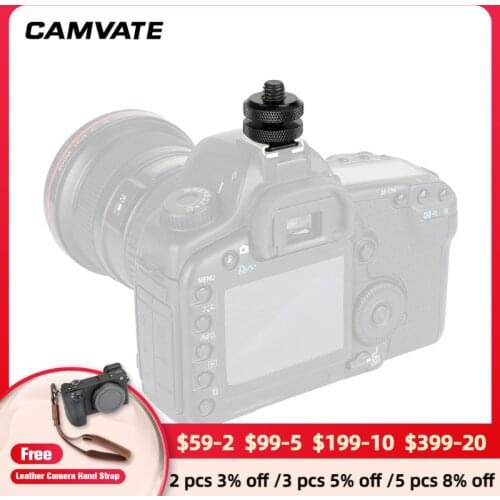 CAMVATE Hot Shoe Mount Adapter With 3/8"-16 Male Thread For Microphone, GPS, Camera, Monitor,Flashlight,LCD Light Connecting New
