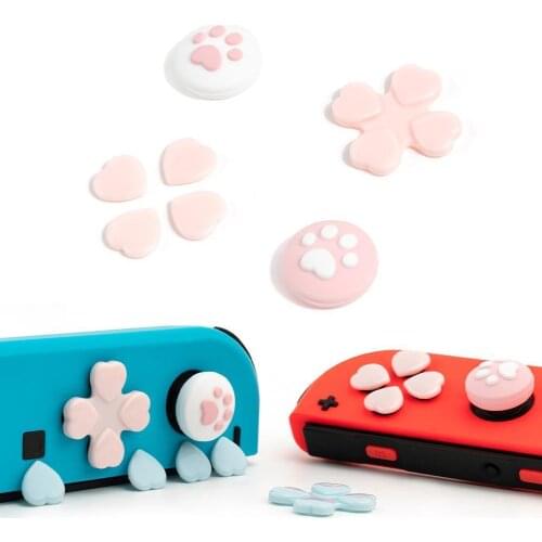 D-pad Move Cross Direction Button ABXY X Key Sticker Joystick Thumb Stick Grip Cap Cover For Nintend Switch NS Joy-con Skin Case