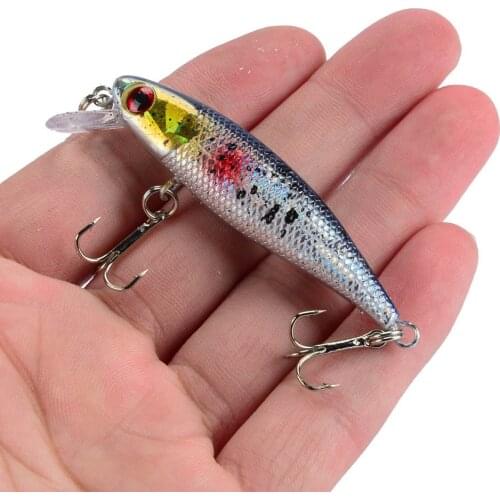1PCS Fishing Lure Lifelike Minnow Hard Baits 3D Eyes Crankbait 65mm/4.5g Artificial Bait Wobbler Carp Fishing Peaca Tackle Lure