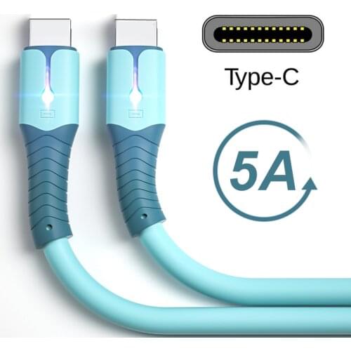 5A Super Fast Liquid Silicone Charge Cable Wire Data Cable for Samsung Huawei Xiaomi One Plus Charging Micro USB Type C Cable