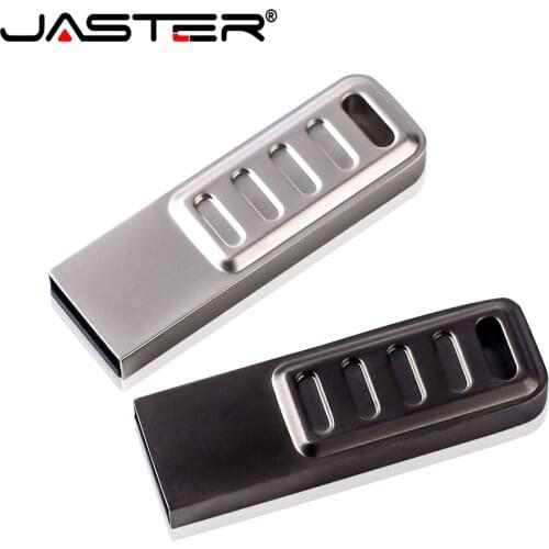 JASTER new metal USB2.0 hot-selling style suitable for hand, easy to carry, free keychain 4GB 8GB 16GB 32GB 64GB USB flash drive