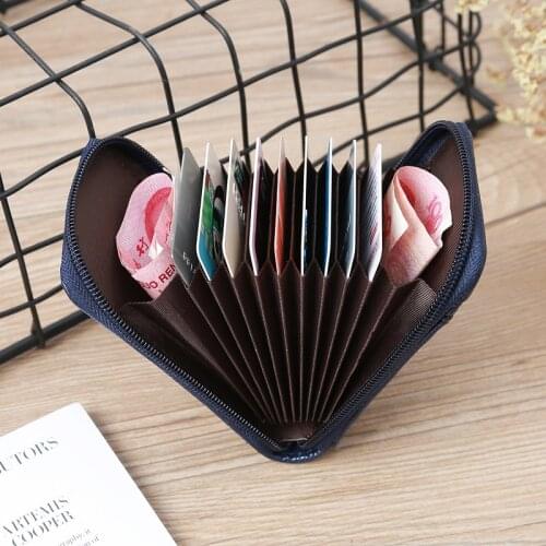 Travel Journey Bank Card Organizer Wallet Passport ID Card Holder Ticket Credit Card Bag Case Zipper