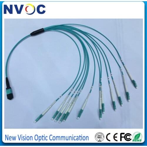 MPO MTP OM4 Female to 12cores SC LC/UPC Duplex 6F 12M Fiber Optic Patch Cord Jumper Cable,12F Mini Round 2.0mm Fan-out Cable
