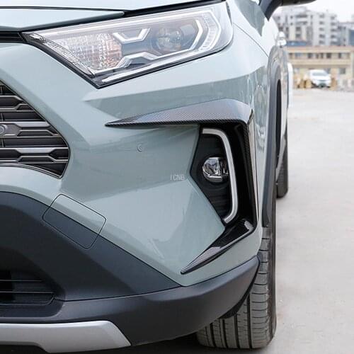 For Toyota RAV4 2019 2020 Fifth Generation Front Bumper Fog Lamp Trim Strip Accessories