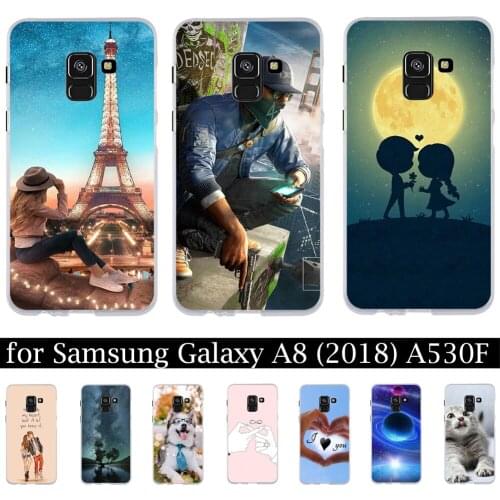 New Painted Soft Silicone For Samsung Galaxy A8 2018 Case A530 A530F Coque Cover Phone Back For Samsung A8 2018 Case Funda