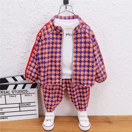 0-5 Year Spring Autumn Boy Girl Clothing Set 2021 New Fashion Active Coat+Shirt+Pant Kid Children Baby Toddler Boy Girl Clothing