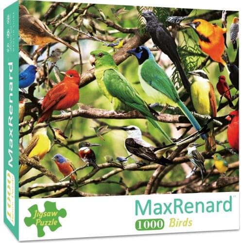 MaxRenard 50*70cm Puzzle 1000 Pieces Jigsaw Puzzles For Adults Paper Assembling Animal Picture Birds Puzzles Toys for Adults