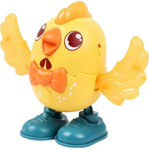 2021 Hot Adorable Chicken Toy Cartoon Shape Musical Sound ABS Baby Electric Early Development Funny Chicken Toy for Kids