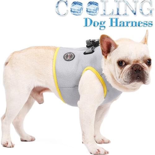 Summer Dog Cooling Vest Dog Cooling Harness For Dogs Adjustable Pet Mesh Reflective Vest Harnesses Quick Release Dog clothes
